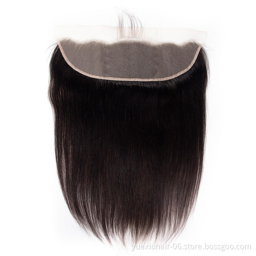 100% Brazilian Virgin Cuticle Aligned Human Hair Straight 4x4 Transparent Swiss Silk Base Transparent  Lace Closure